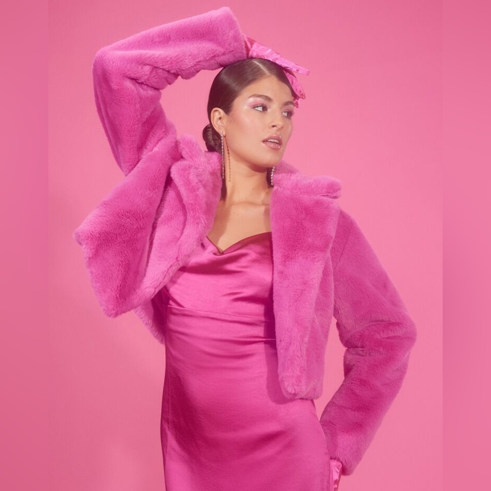 Forever 21 Fushia Cropped Jacket